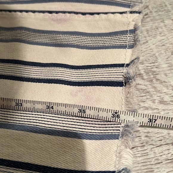 Blue & White Striped Highwaisted Wide Leg Pants - Picture 12 of 13